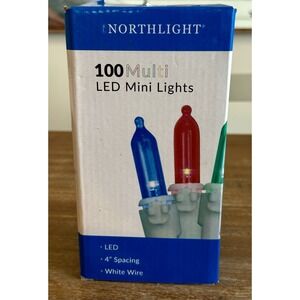 Northlight 100 Multi Colored LED Mini Christmas Lights – 4" Spacing White Wire‎